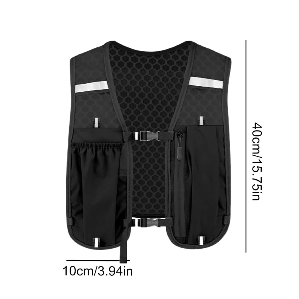 Veste de running hydratation réfléchissante légère homme femme marathon randonnée étanche