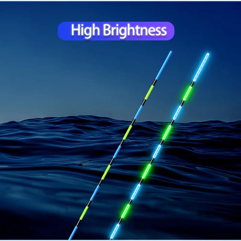 3 Flotteurs Pêche Nuit Lumière Bleue Verte Électrique Source Lumineuse Fraîche Sans Éblouissement Accessoire