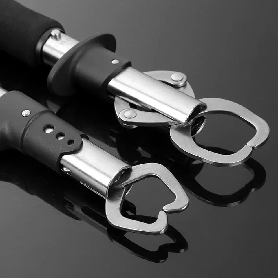 Pince de contrôle poisson WALK FISH acier inox - Pince préhension avec balance et règle intégrées clip pêche