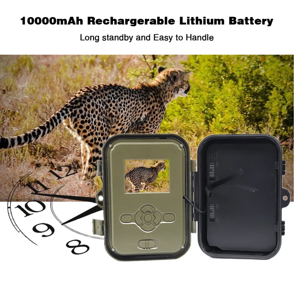 Caméra trappe outdoor 50MP 4K batterie 8000mAh étanche vision nocturne infrarouge piège gibier