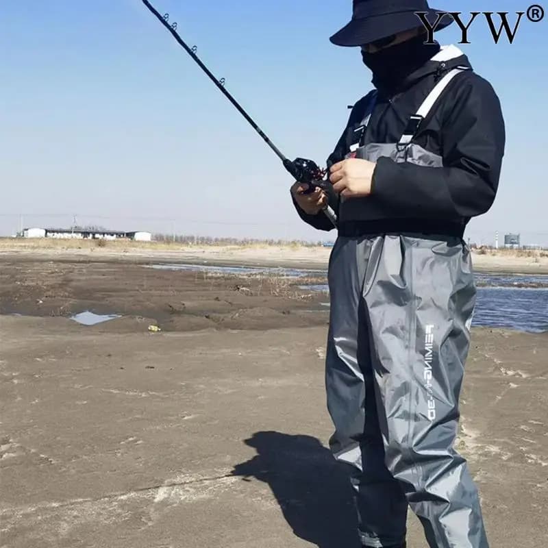 Combinaison de pêche étanche avec bottes intégrées pour homme et femme - Pantalon cuissard nylon