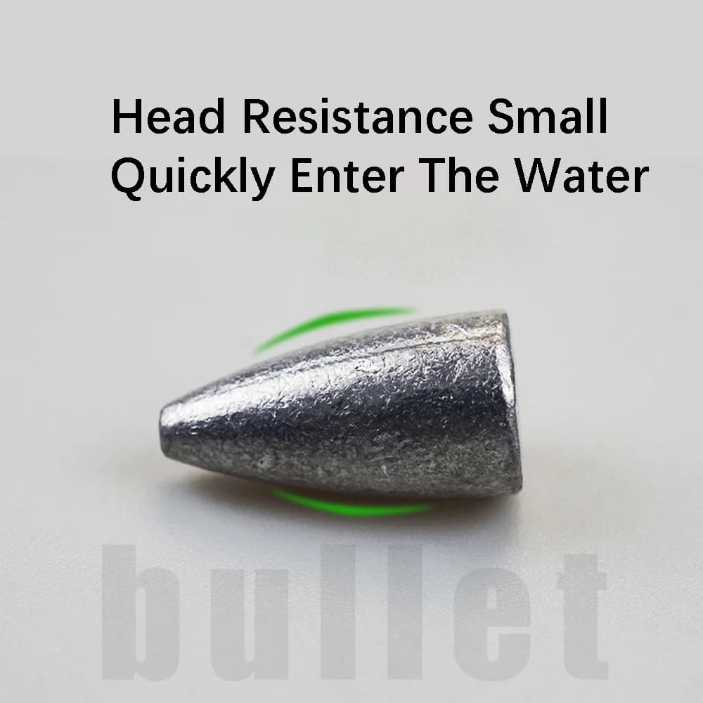 Plombs pêche bullet DNDYUJU 2g à 20g - Set Texas Rig eau douce - Poids plombés pour montages pêche