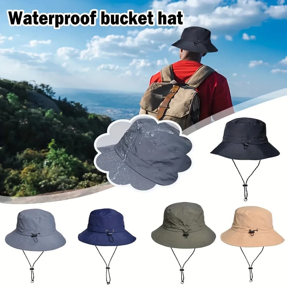 Chapeau de randonnée été protection UV à large bord respirant pour vélo et pêche rapide séchage