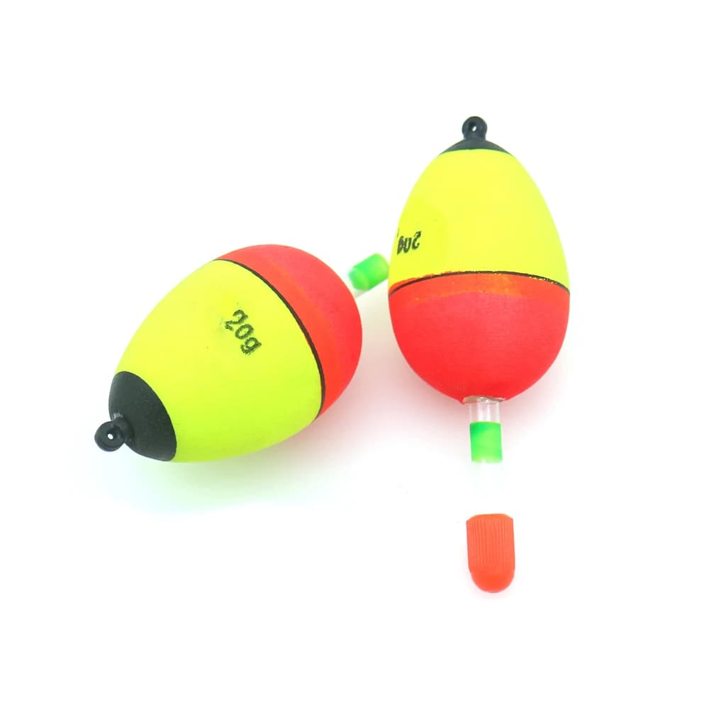 Flotteurs luminescents pour pêche en mer 2 pièces, flottants et résistants, poids de 3g à 80g