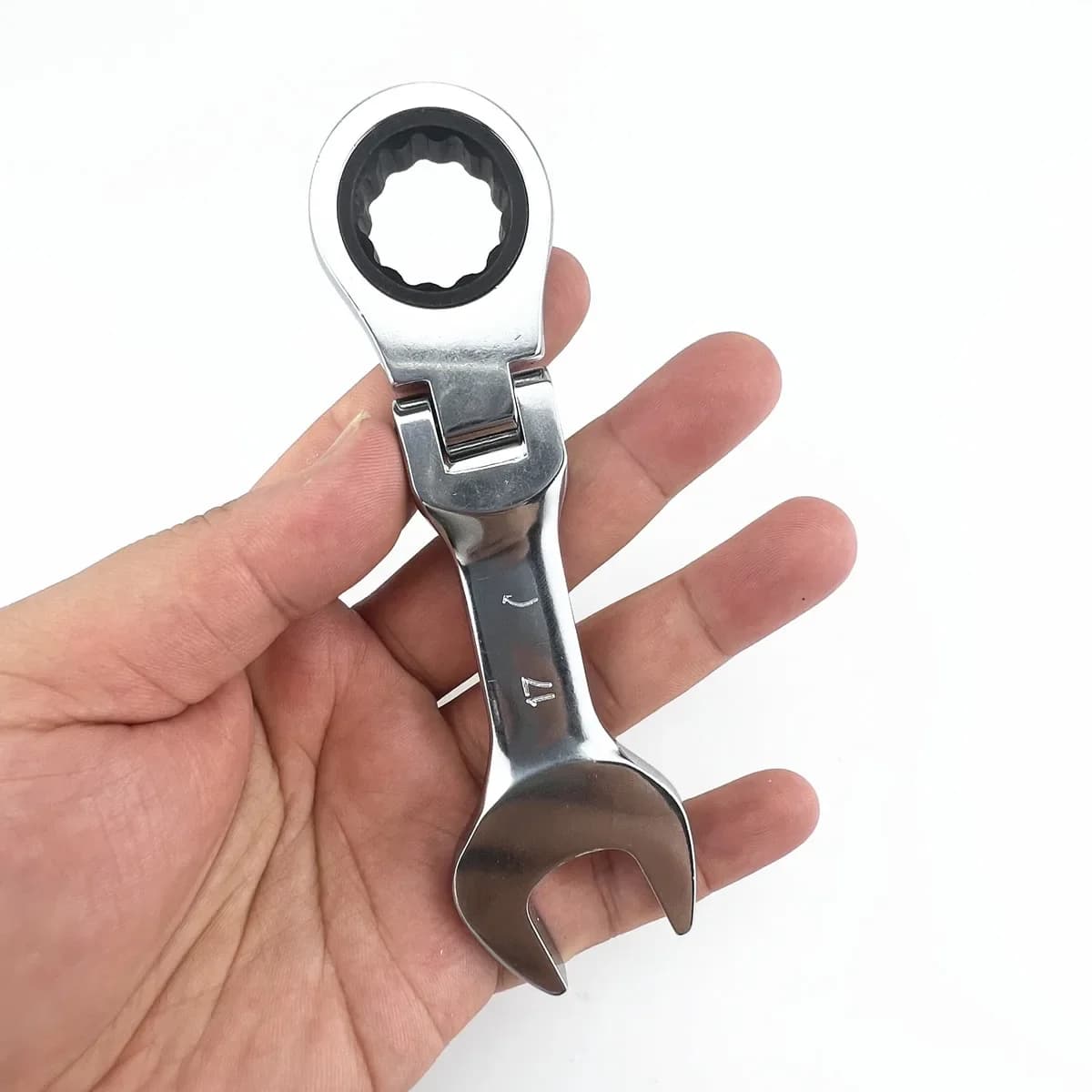 Clé à cliquet mini tête mobile double usage ouverture rapide outil bricolage pêche