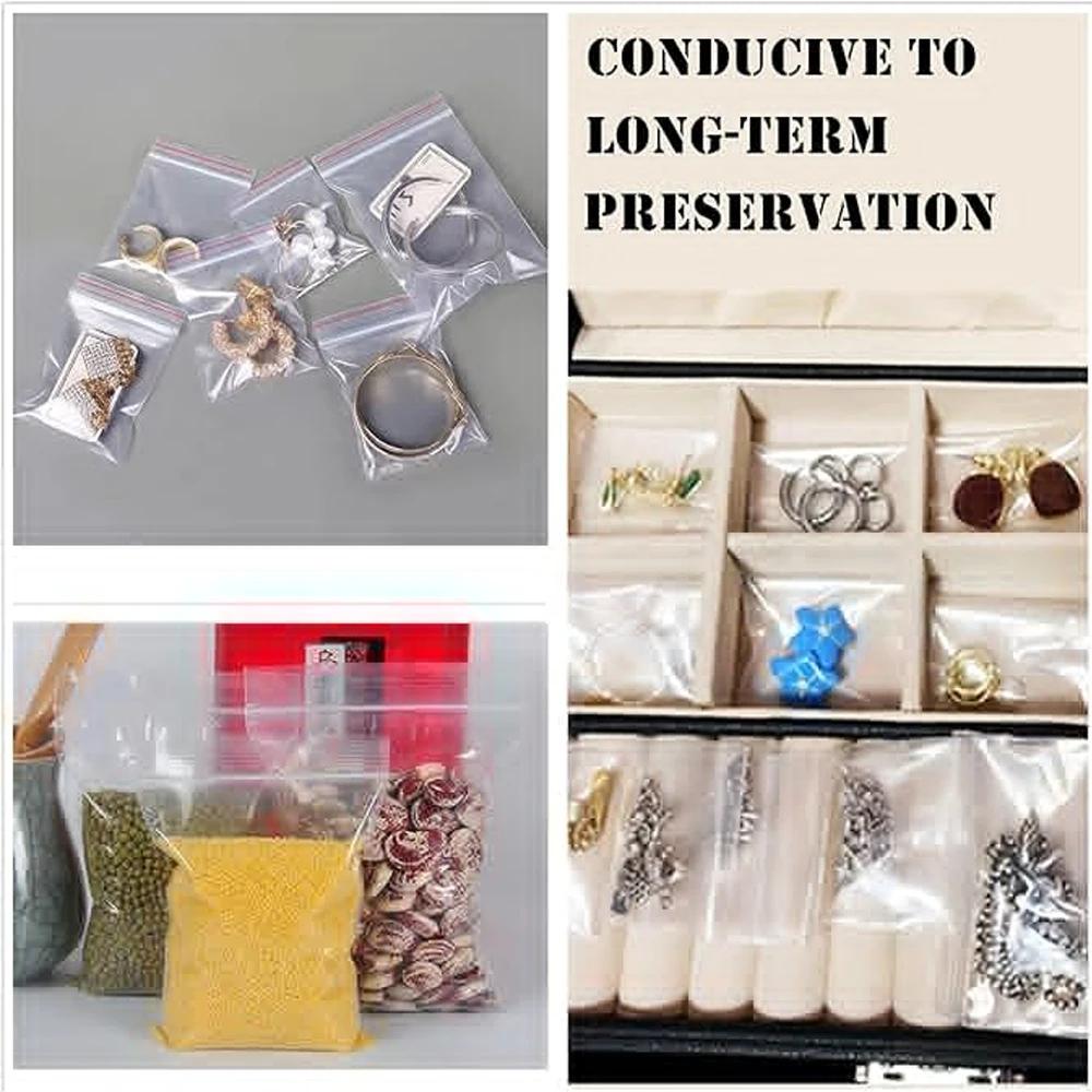 Sacs ziplock transparents 1000 pièces rangement appâts pêche - Sachets refermables étanches pour amorce