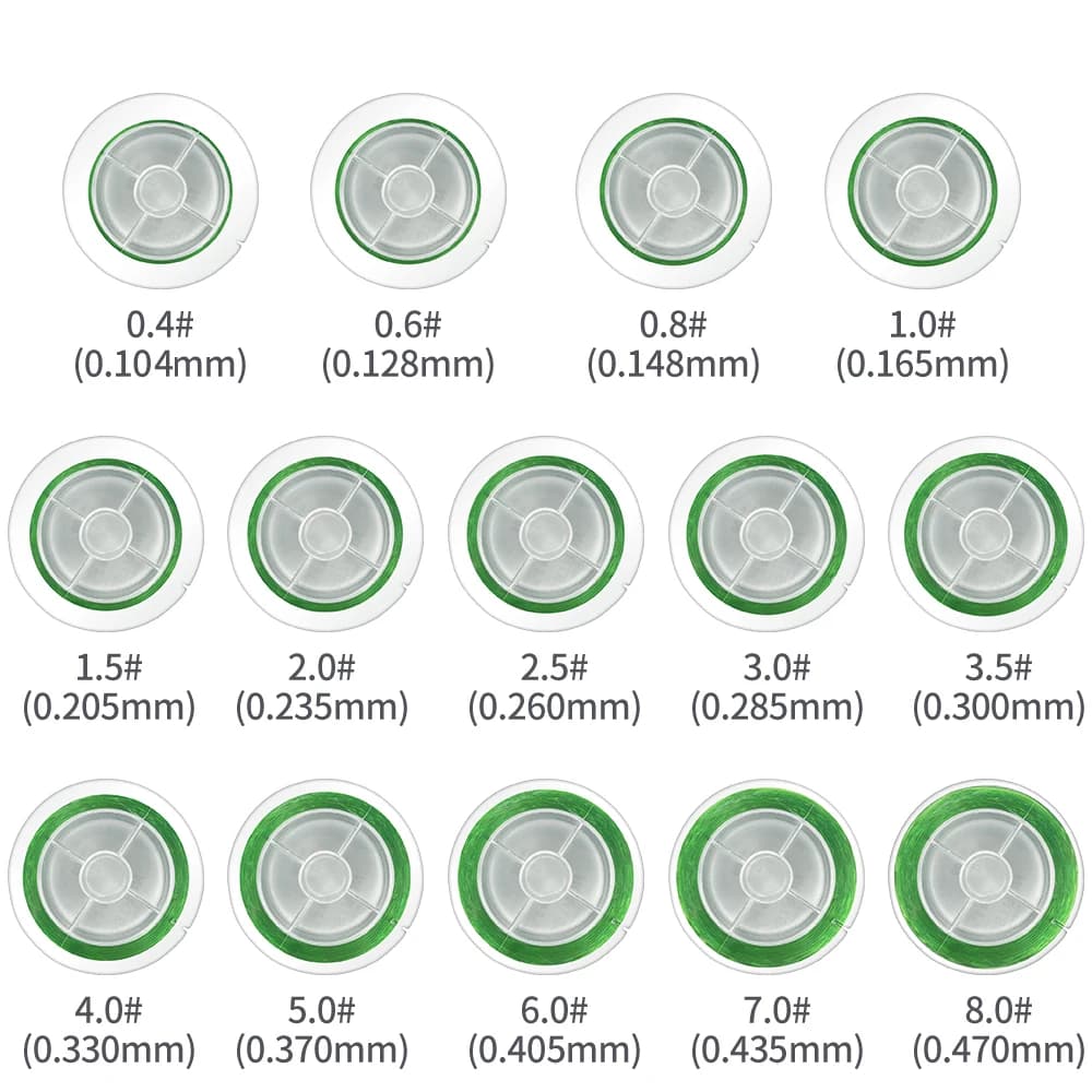 Ligne de pêche monofilament nylon 500m pour carpe, 0.1 à 0.47mm 2 à 35LB, matériau haute