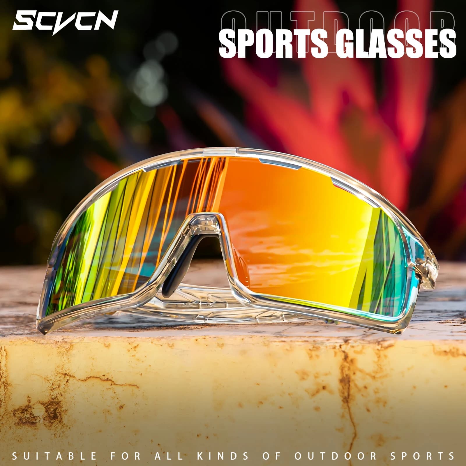 Lunettes de vélo polarisées SCVCN pour pêche - Protection UV400 unisexe sport outdoor