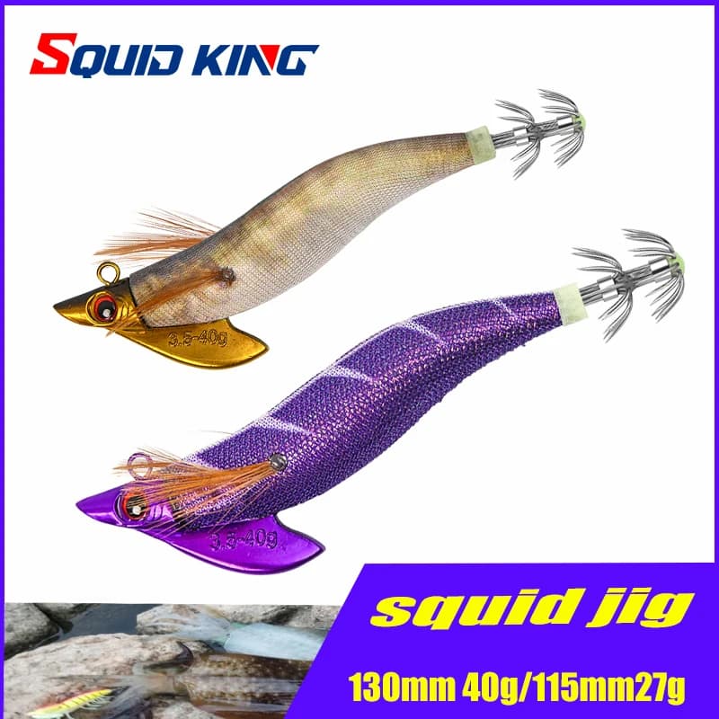 Leurre calamar japonais Squid Jig 40g/27g pour pêche en mer profonde et poulpe
