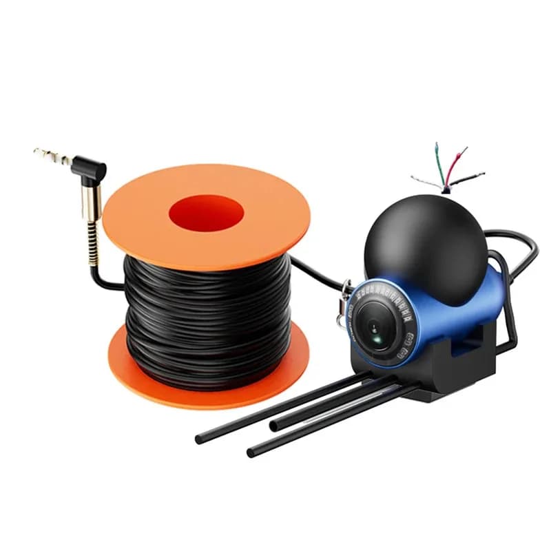 Sondeur 4.3 pouces HD angle 220° 0.6-500m pour pêche bateau mer caméra sous-marine