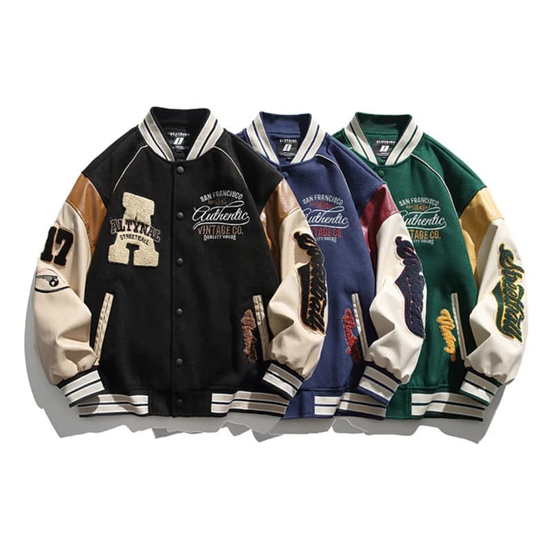 Veste baseball homme 2024 broderie anti-vent coupe casual automne outdoor vêtements masculins