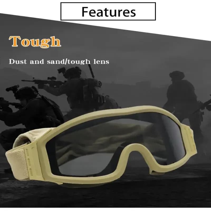 Lunettes de tir tactiques militaires anti-vent anti-sable pour wargame, paintball et pêche sportive