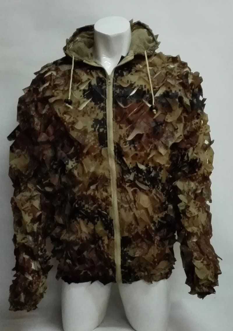 Ghillie Suit Désert Numérique 3D Bionique - Veste Pantalon Camouflage Pêche Aride
