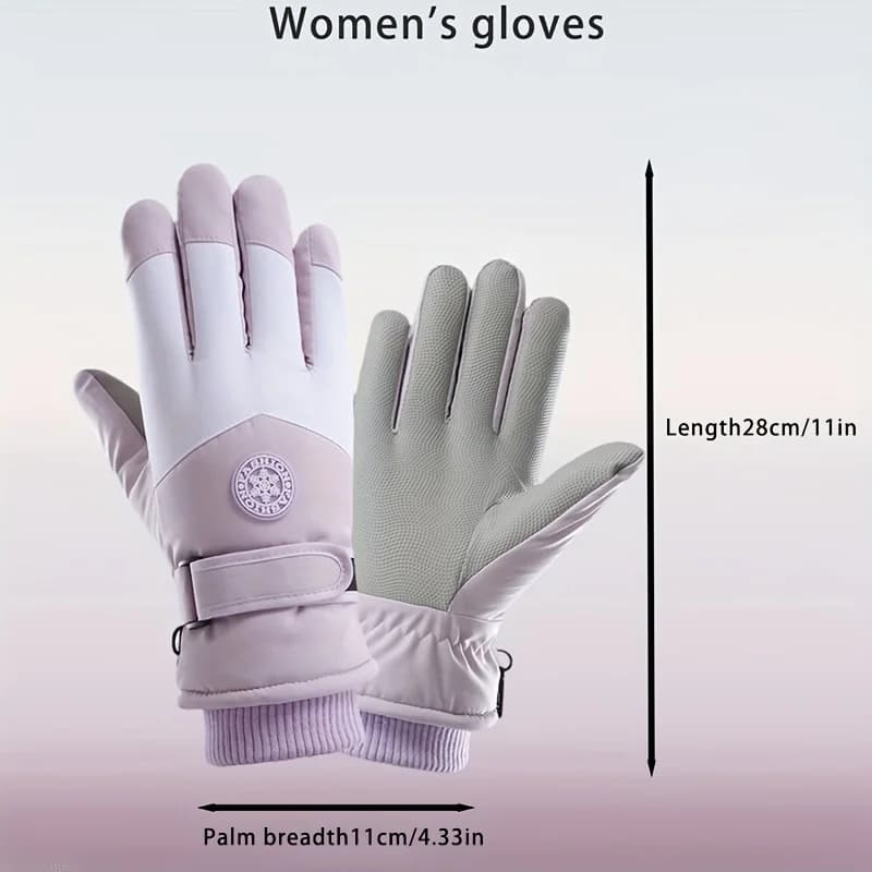 Gants chauffants femme hiver avec écran tactile : imperméables et doublure polaire pour sports d'hiver