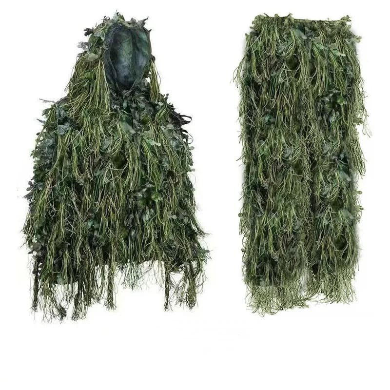 Uniforme tactique Ghillie 3D bionique - tenue sniper airsoft paintball chasse pêche extérieur