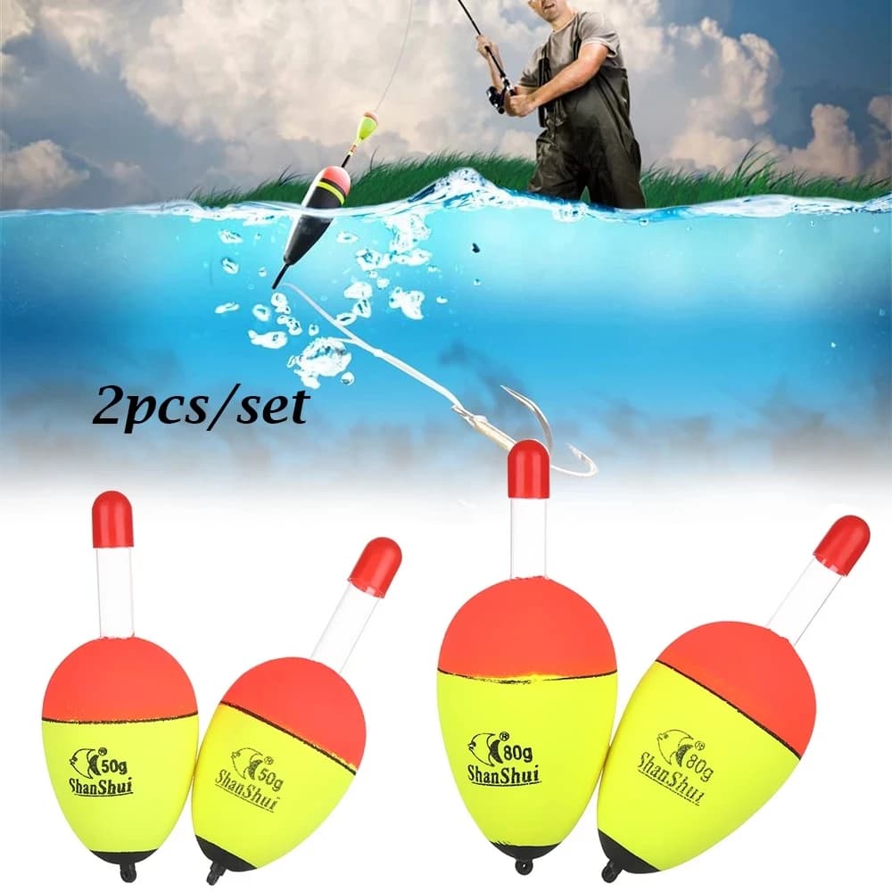 Flotteurs lumineux EVA pour pêche de nuit - 2 à 60g pour pêche en mer et rocheuse
