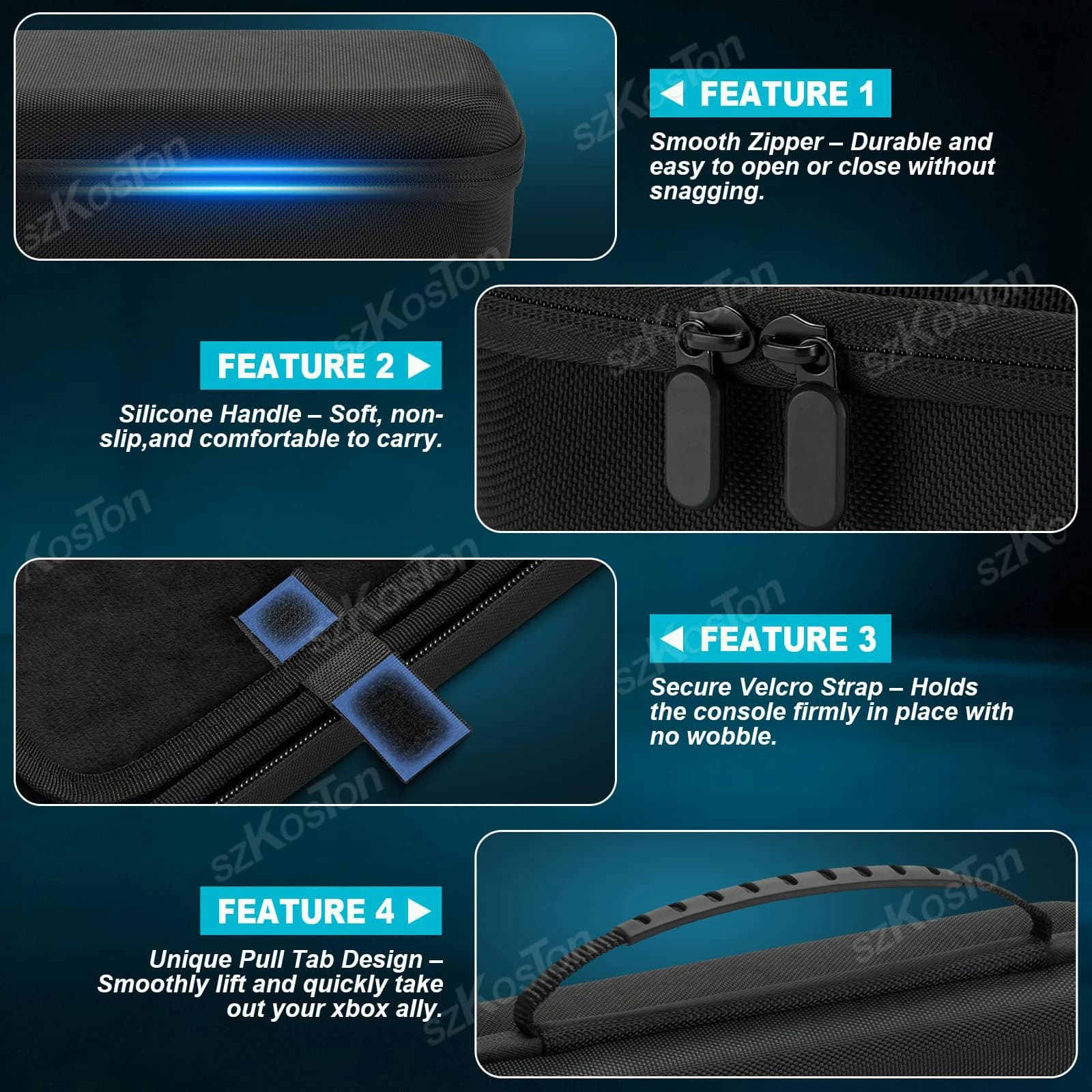Étui rigide grande capacité pour ROG ALLY - Transport et rangement voyage pour console et accessoires