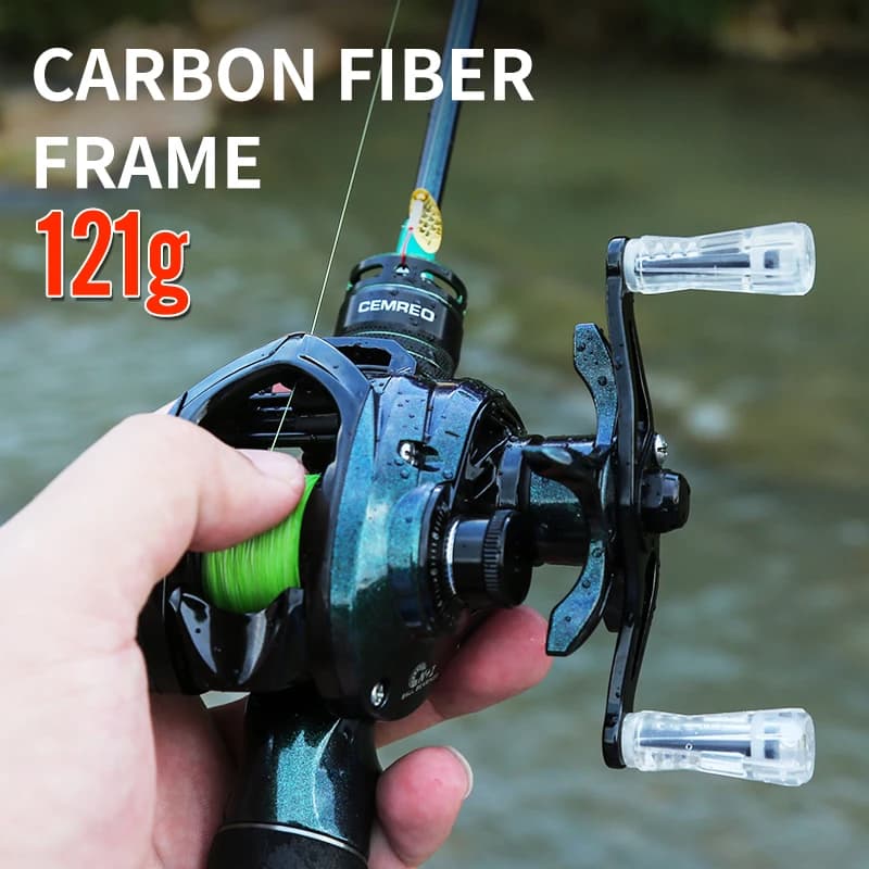 Moulinet casting light game CEMREO PHANTOM frein magnétique 7.1:1 petit corps pêche truite leurres légers