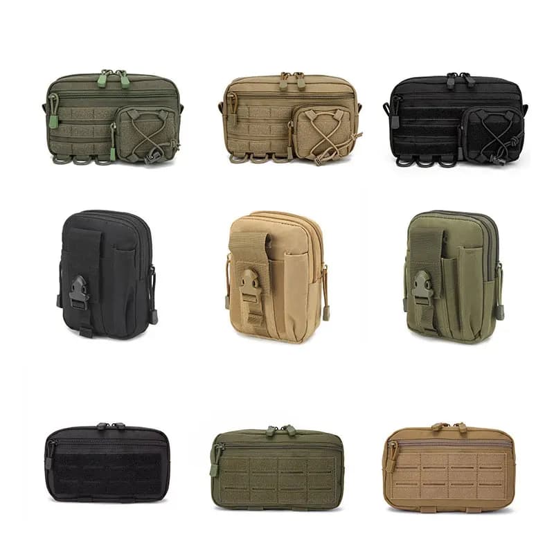 Sac banane tactique MOLLE pour pêche - Premiers secours, rangement EDC, idéal pêche sportive