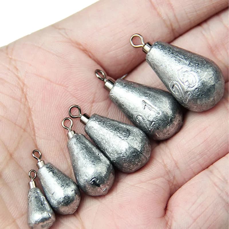 10pcs/lot Fishing Weight Sinkers 3.5g 5g 7g 10g 14g 20g Soft Bait Sinker Bass Fi