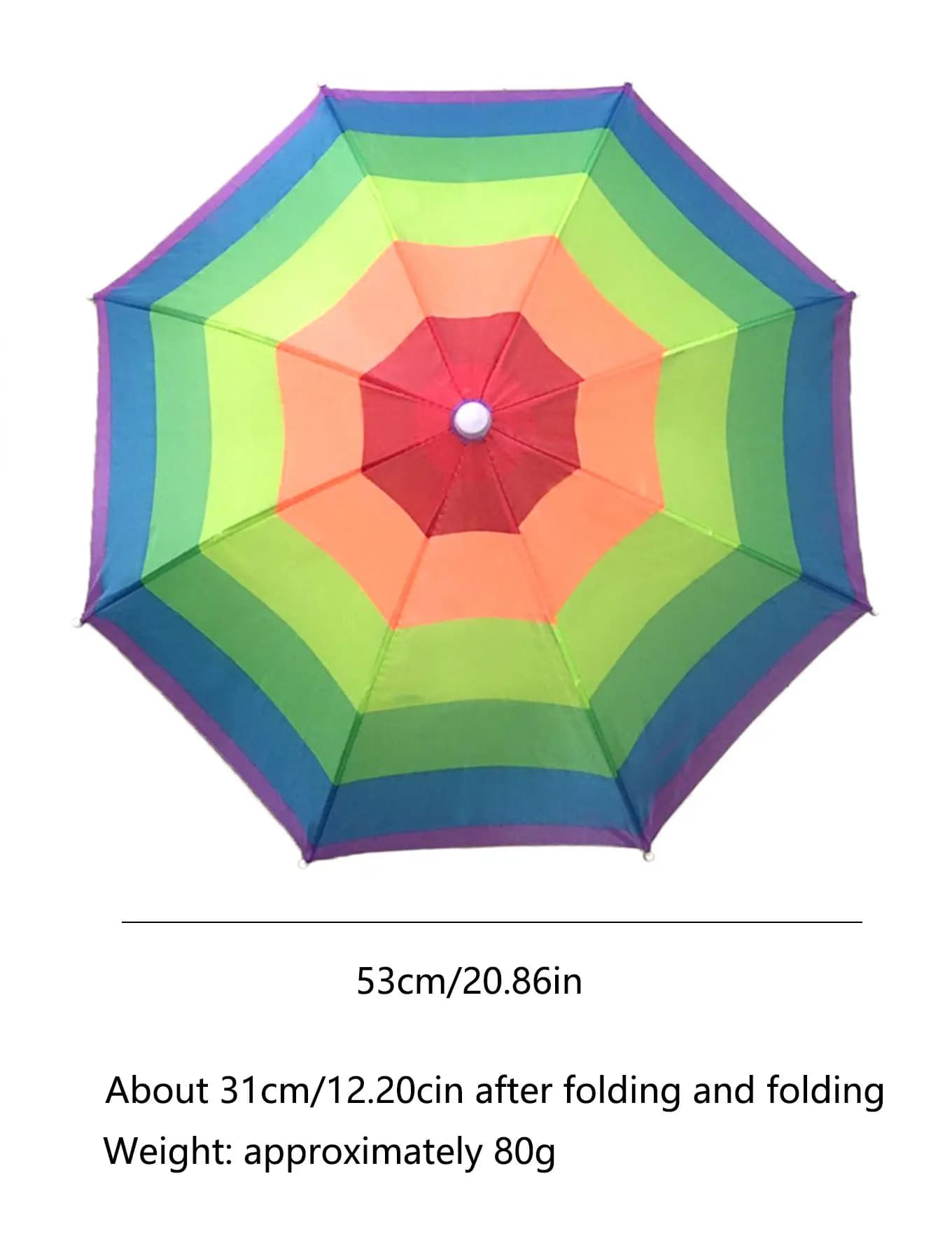 Chapeau parapluie monté sur tête nylon - Ouverture manuelle portable pour pêche ombrage