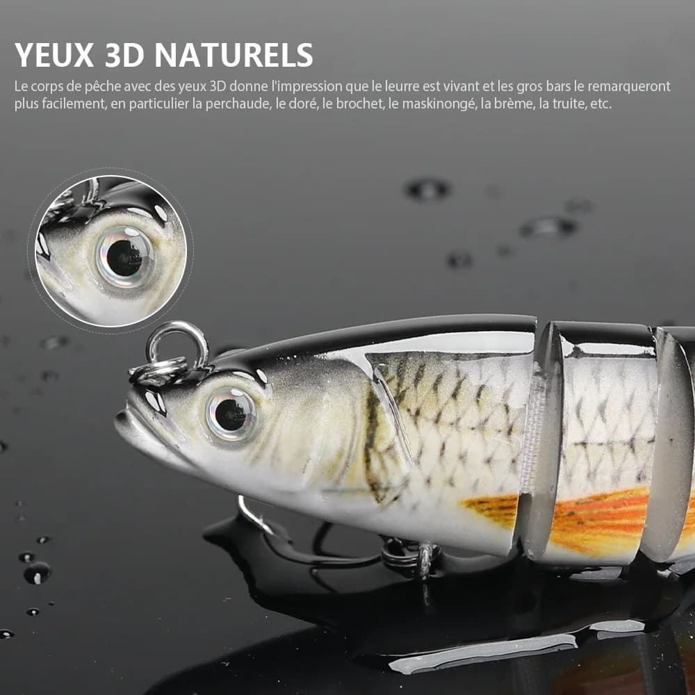 Wobblers coulants VTAVTA 10/14cm 8 segments - crankbait articulé pour pêche des carnassiers