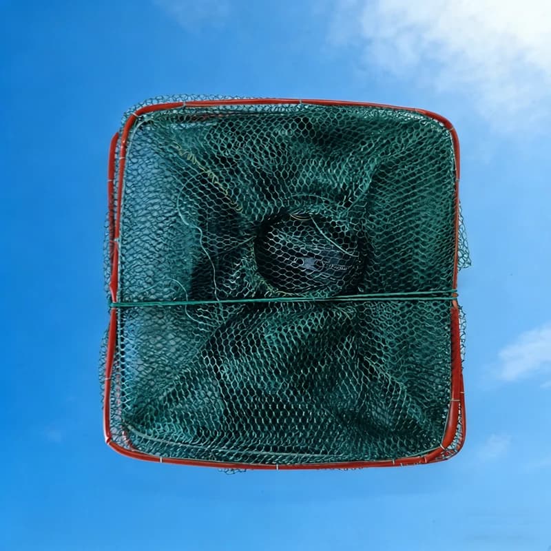 Filet de pêche pliable en nylon - Piège portable pour poissons, crevettes, crabes et anguilles