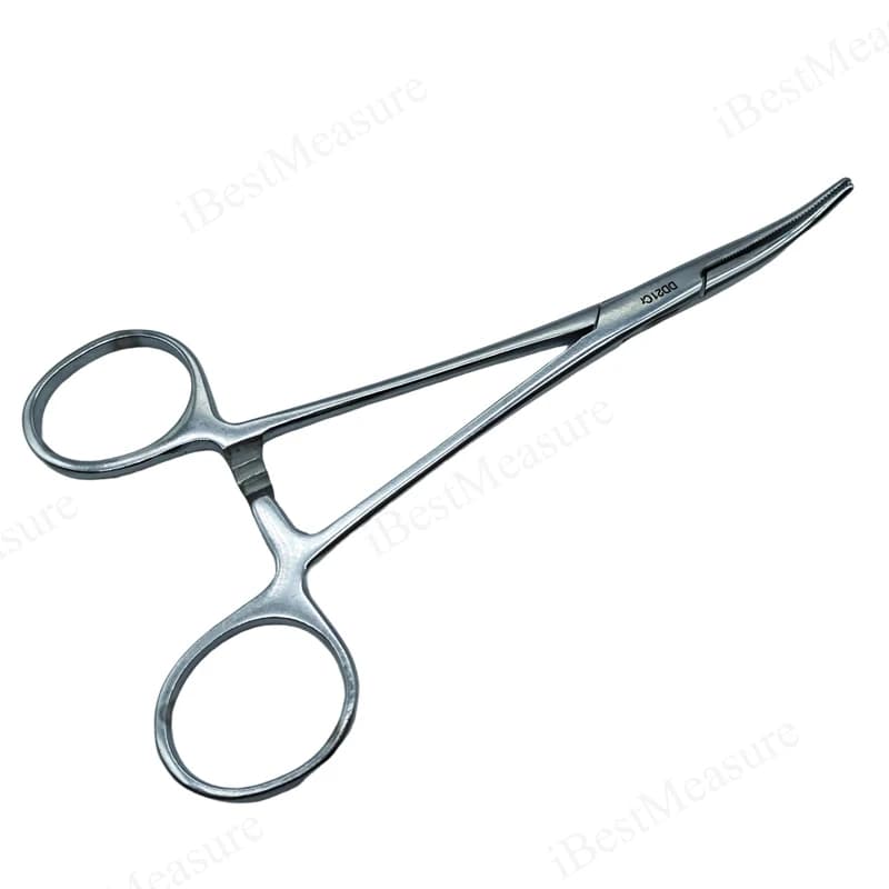 Pince hémostatique chirurgicale en acier inoxydable pour pêche - Pince à bec courbe/droit multifonction