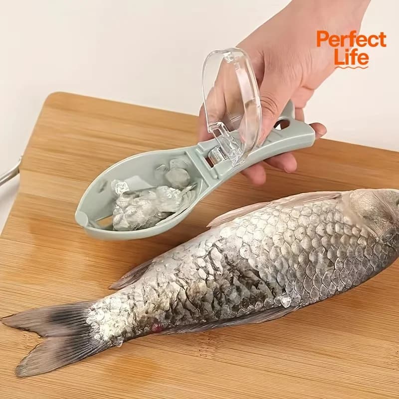 Grattoir à écailles plastique - Brosse nettoyage poisson pratique pour cuisine maison