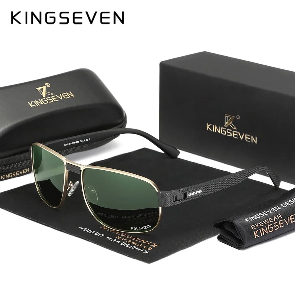 Lunettes de pêche polarisées KINGSEVEN vintage - Style rétro pour pêcheurs élégants