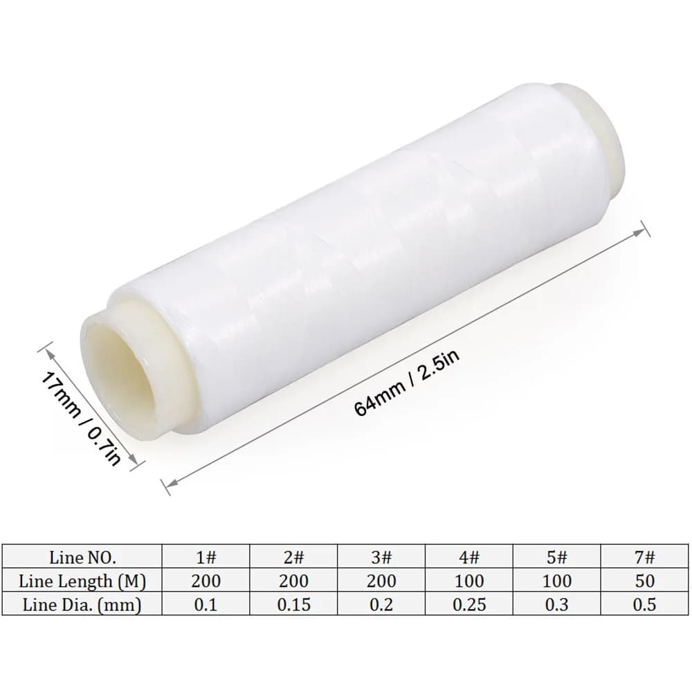 Pack 4 fils élastiques haute résistance 200m pour appâts pêche mer - Fils nylon sauvegarde appâts