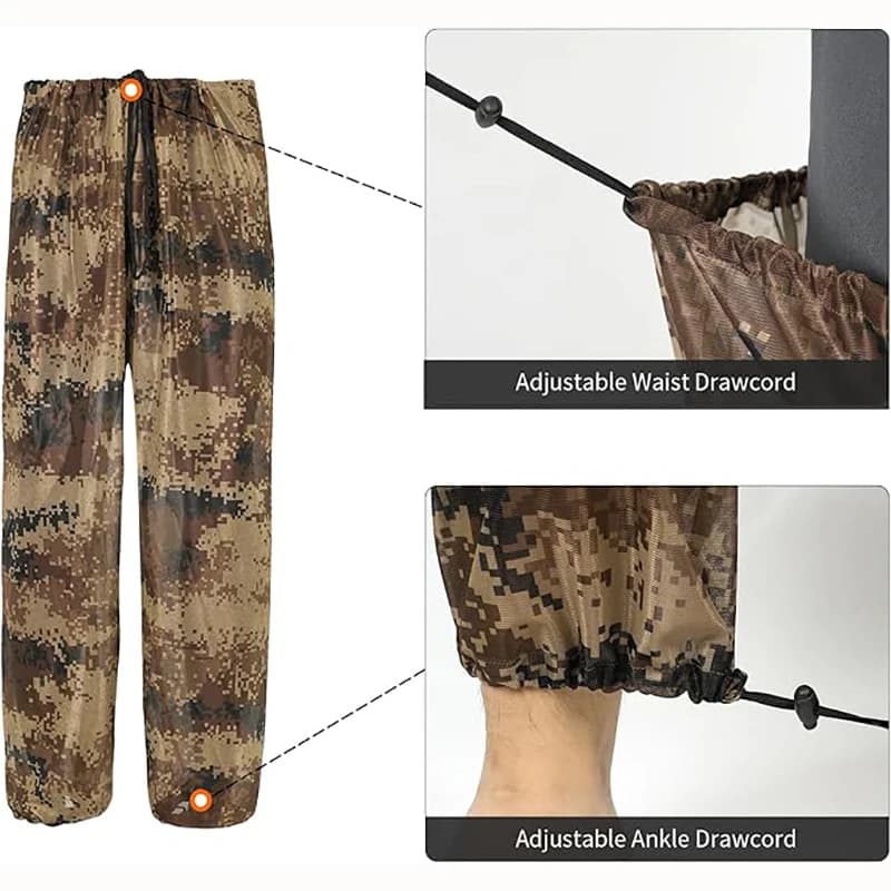 Combinaison anti-moustiques à capuche pour pêche en zone humide et chasse