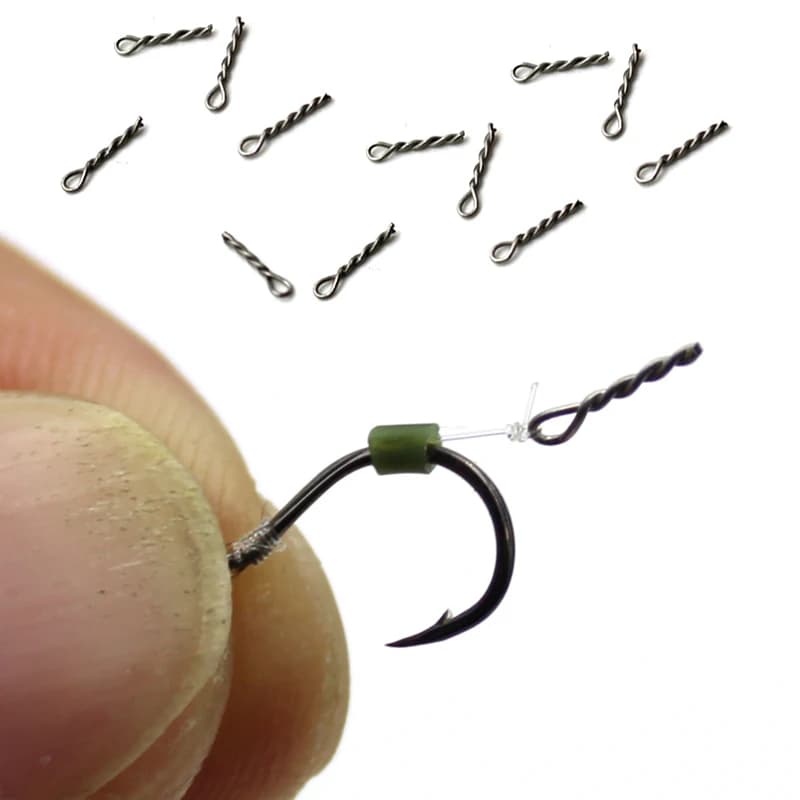 Accessoires pêche carpe - 30 baïonnettes inox pour fixer appâts sur hameçons - Matériel feeder