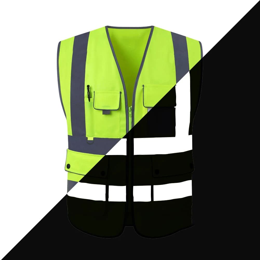 Veste de travail haute qualité orange 5XL multi-poches pour homme construction pêche sécurité