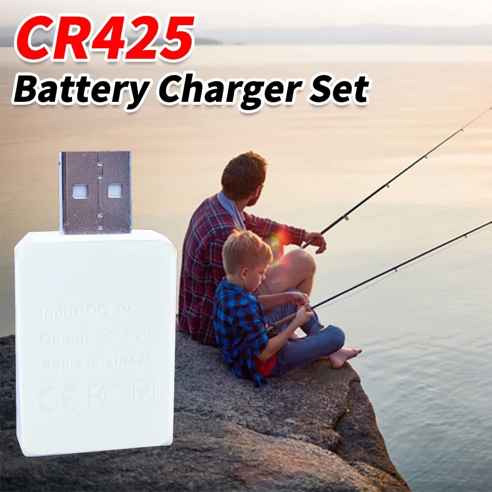 Lumineux Flotteur Électrique Rechargeable Pêche de Nuit Haute Sensibilité avec Pile CR425
