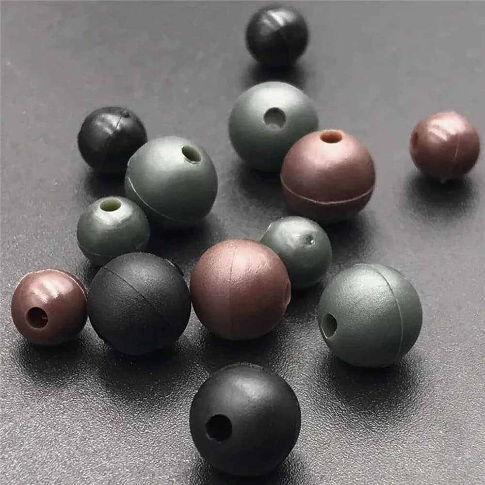 Perles souples pêche 4-8mm 200 pièces stopper montage carpe amortisseur choc accessoires