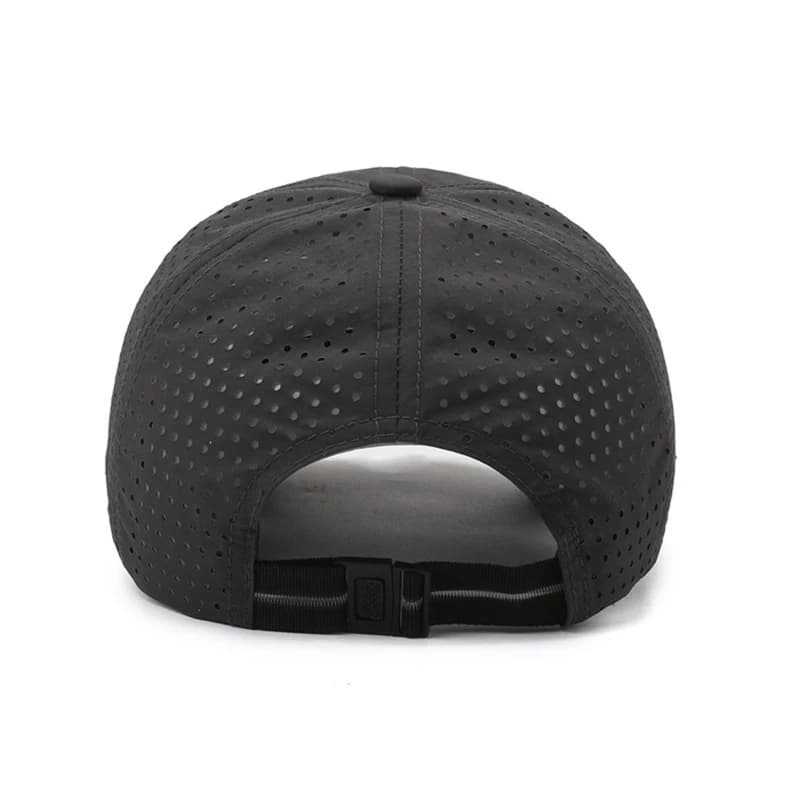 Casquette Baseball Noire Dry Fit - Sport Outdoor Respirante Pêche Randonnée Chasse