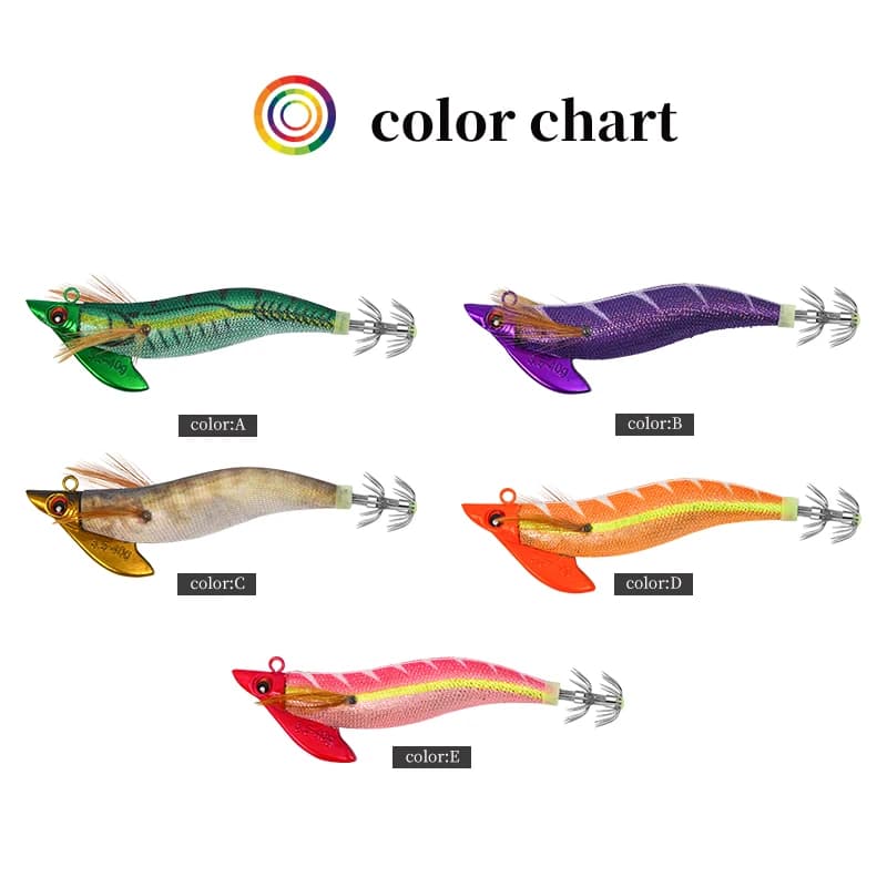 Leurre calamar japonais Squid Jig 40g/27g pour pêche en mer profonde et poulpe