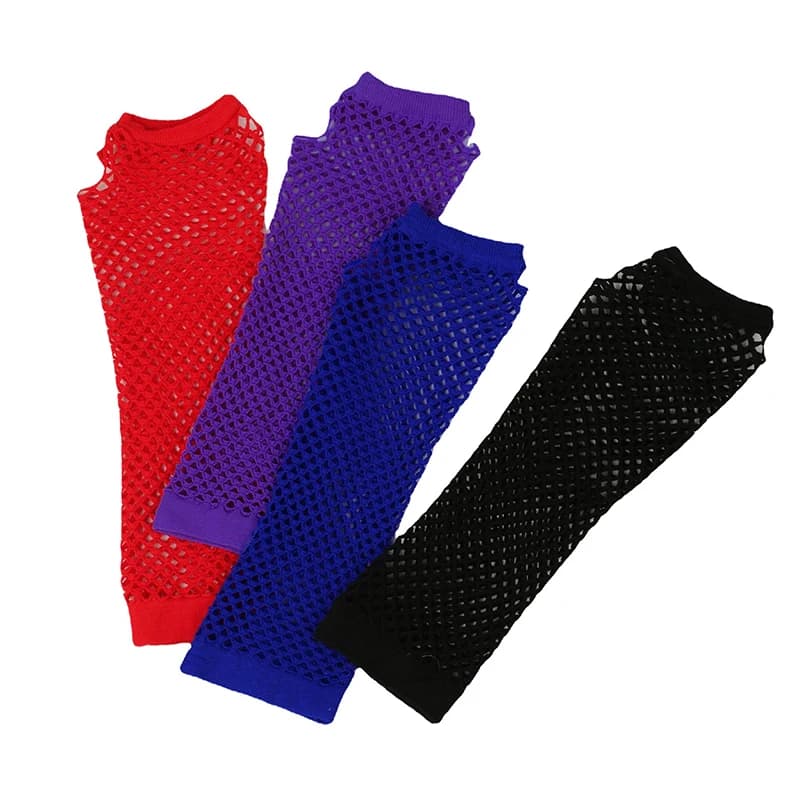 Gants résille longs sans doigts sexy fête pêche nuit gothique punk danse accessoires fille mode