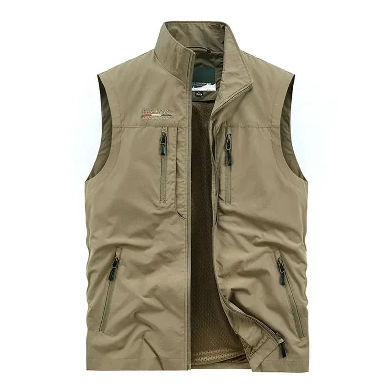 Veste cargo sans manches pêche chasse randonnée 2024 homme photographe camping vêtements travail