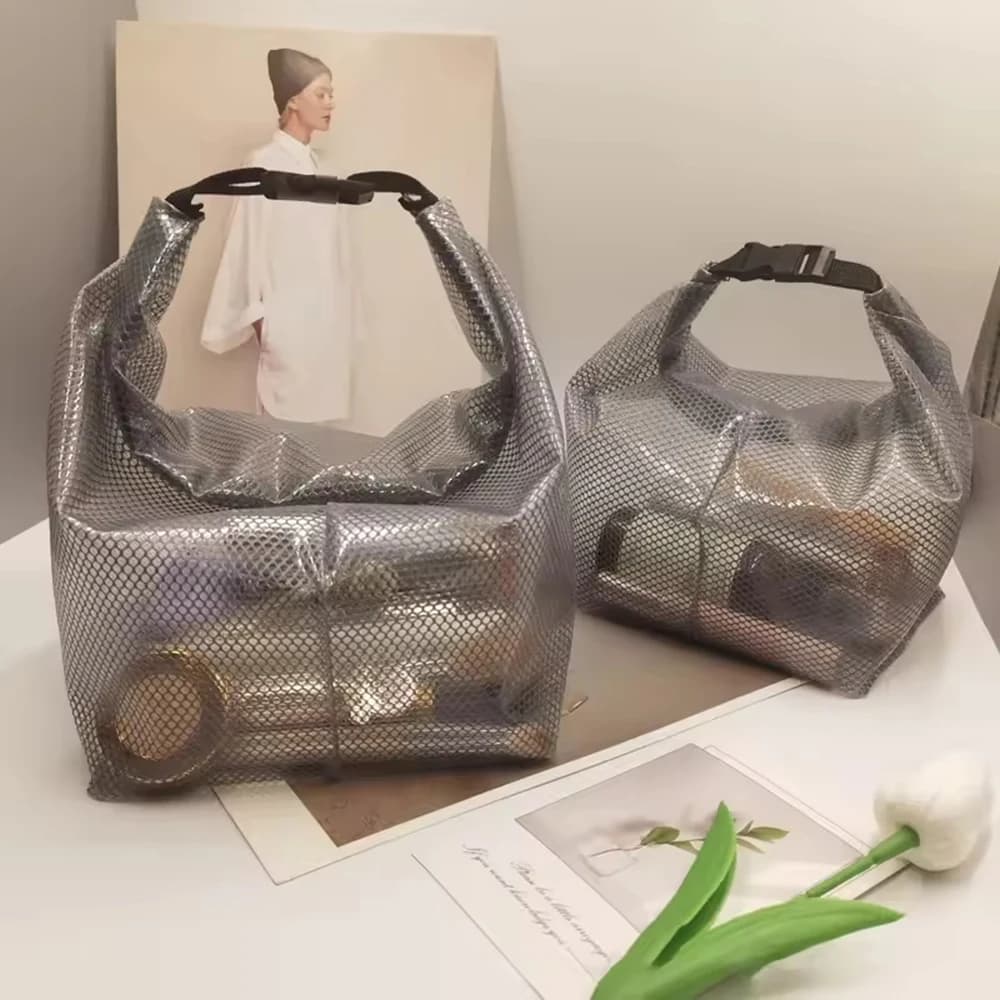 Sac de rangement maquillage voyage étanche - Grande capacité portable pour piscine et activités extérieures