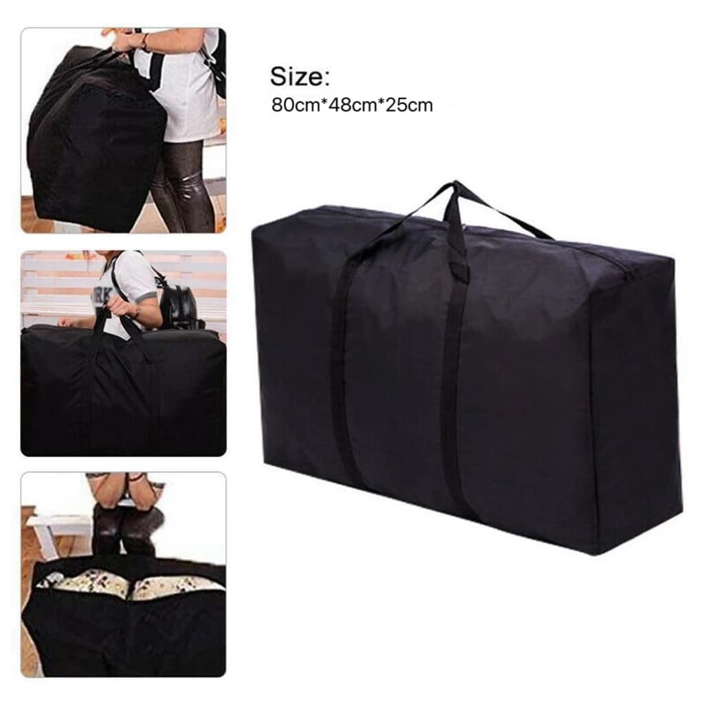 Sac de déménagement extra-large étanche 80x48x25cm - Rangement linge courses non-tissé réutilisable maison