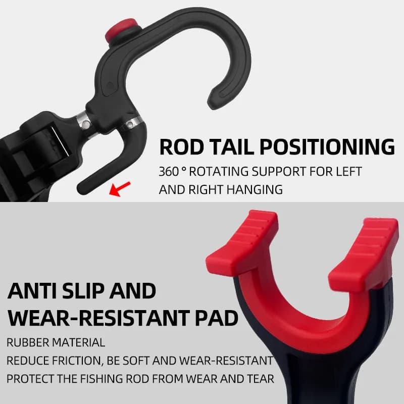 Support de canne bateau réglable double tête - Porte-canne pour pêche embarquée et pontons
