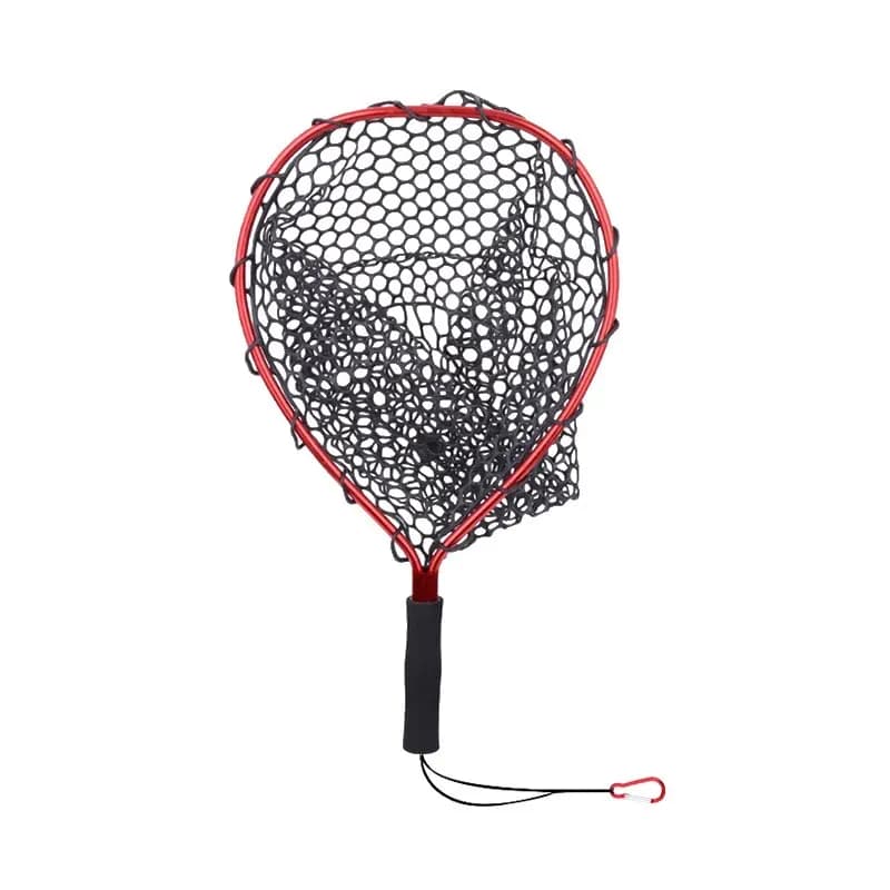 Filet de pêche portable ultraléger en alliage d'aluminium, résistant au silicone pour la pêche à la