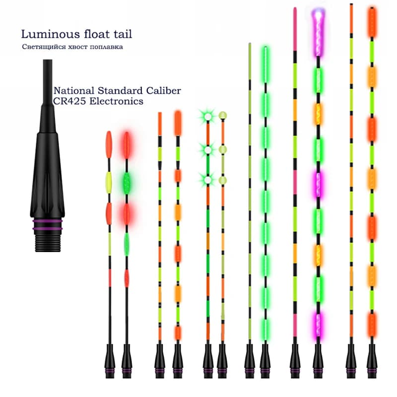 3 pièces flotteur de pêche électrique lumineux intelligent sans pile, diamètre 5.2 mm, appât souple pour