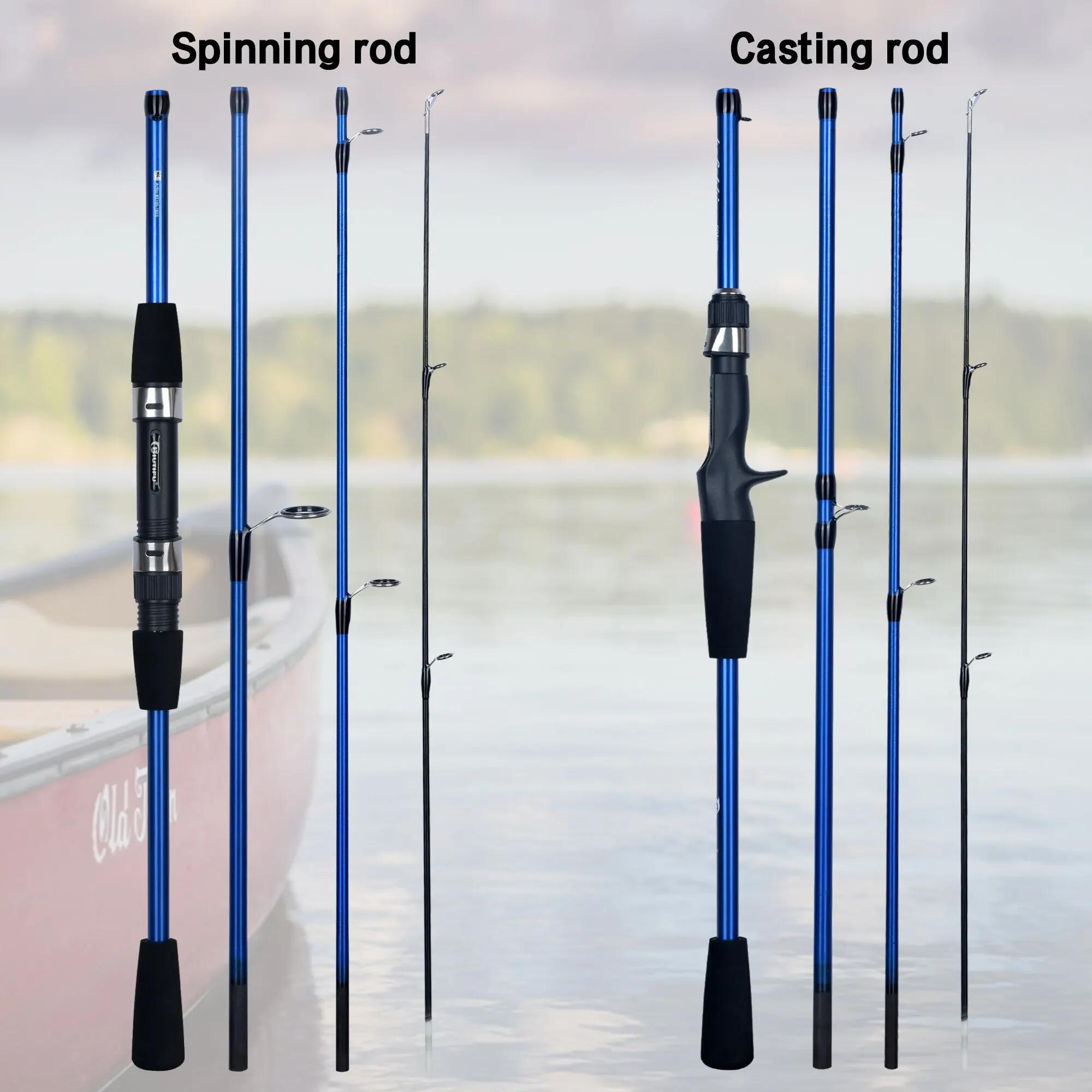 Canne télescopique voyage carbone BIUTIFU 4/5 brins 5-20g ultra-légère truite pêche nomade mini canne