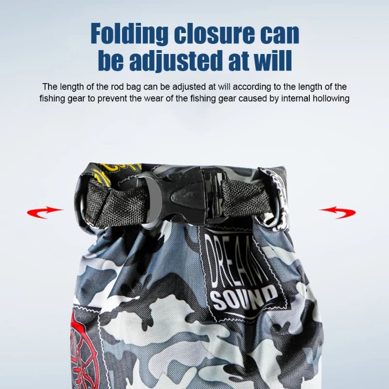 Sac pliant pêche camouflage étanche grande capacité - Poche de rangement pour cannes et accessoires