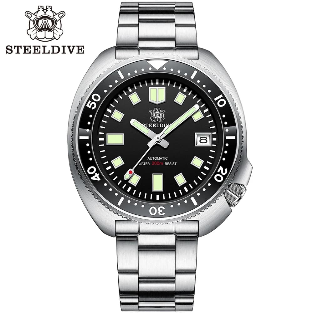 Montre de plongée automatique STEELDIVE SD1970 Captain Willard - Hommage TURTLE 200M pour pêcheurs