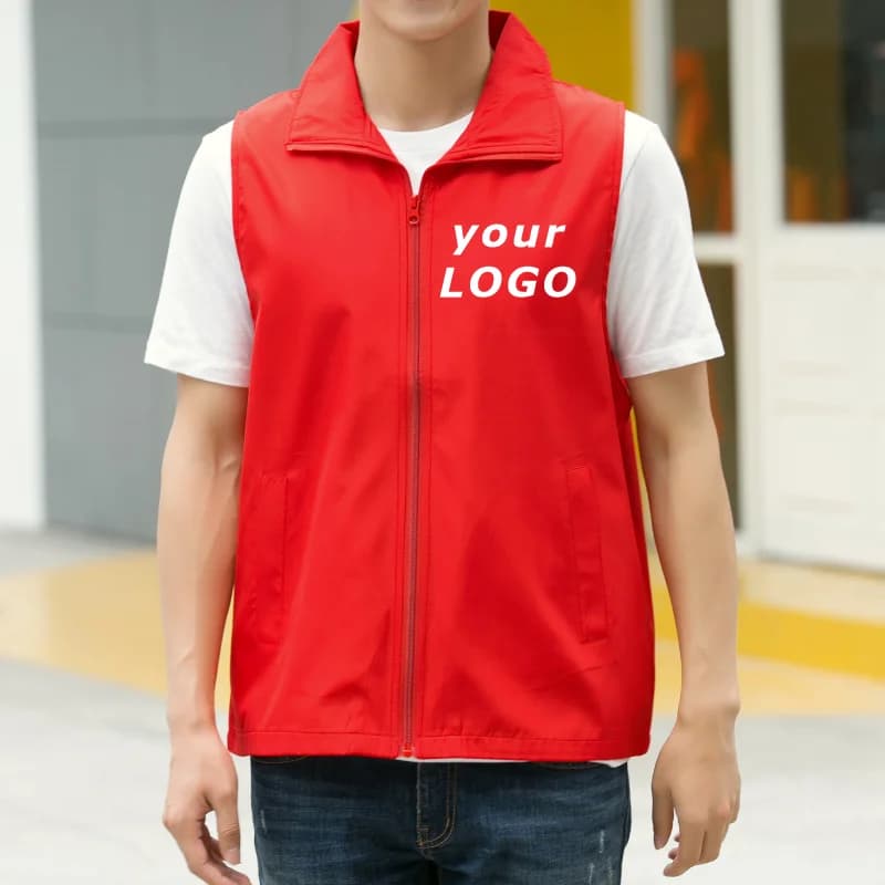 Veste sans manches été respirante légère personnalisable logo mixte homme femme 4XL