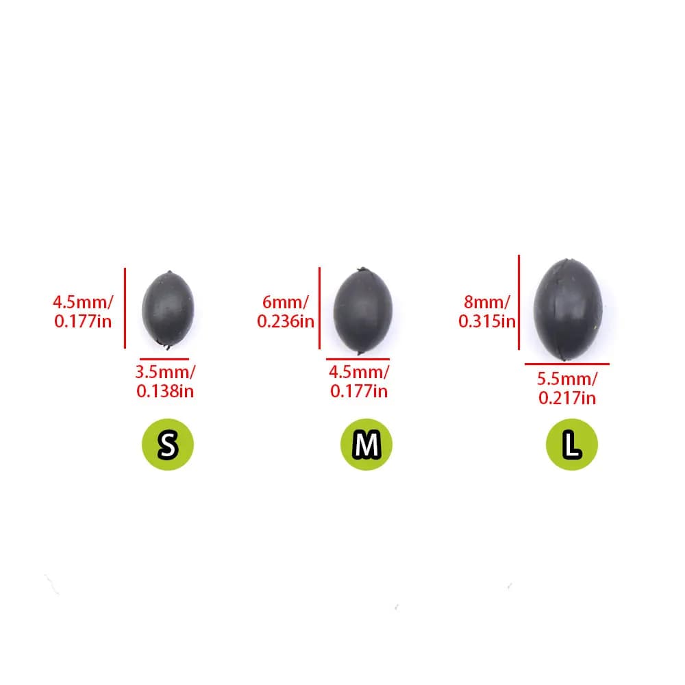 Perles tungstène 10 pièces pour montages carpe - Plombs libres leaders chod rig sans plomb